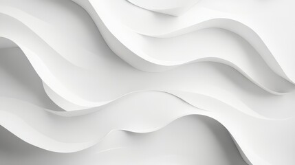 Poster - Abstract White Waves Texture