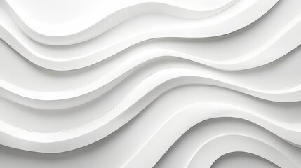 Poster - Abstract White Wave Background