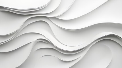 Poster - Abstract white waves backdrop