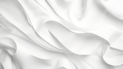 Poster - White flowing fabric background