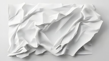 Poster - Abstract White Fabric Sculpture