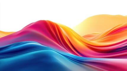 Fototapete - Vibrant abstract waves of color flowing harmoniously, creating a dynamic visual experience