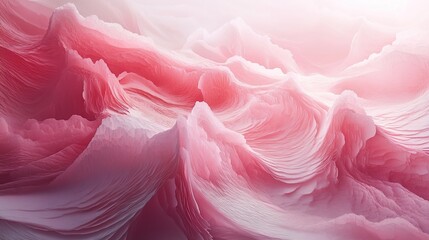 Wall Mural - abstract pink landscape: dreamy waves of color