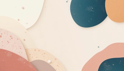 Poster - Abstract Soft Shapes and Textures with Neutral and Earthy Tones