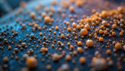 Poster - Close-up View of Colorful Abstract Droplets on a Surface