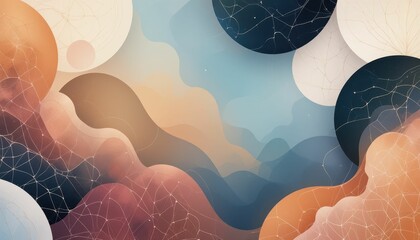 Poster - Abstract Geometric Background with Soft Shapes and Subtle Colors