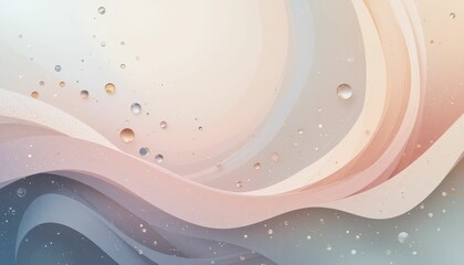 Poster - Elegant Abstract Background with Soft Waves and Water Droplets