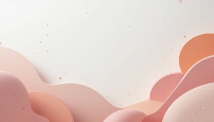 Poster - Soft Pastel Abstract Background with Flowing Shapes and Gradients