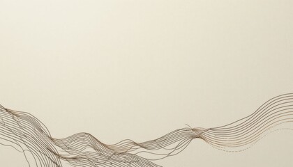 Poster - Abstract Flowing Lines on Soft Beige Background for Design Use