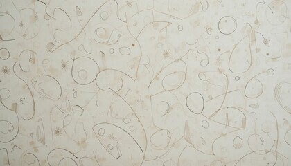 Poster - Abstract Line Art Texture with Light Hues and Organic Shapes
