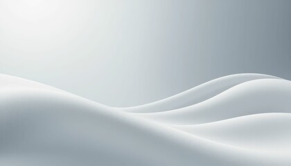 Poster - Soft Curves of Abstract Waves in Neutral Tones for Minimalist Design