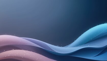Poster - Soft Flowing Waves with Gradients of Blue Pink and Purple Tones