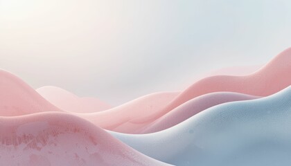 Poster - Soft Abstract Waves in Pastel Colors with a Serene Atmosphere