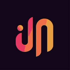 Poster - Modern Gradient Logo Design Abstract Concept on Dark Background