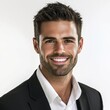 a handsome young businessman with a beard , Generative art.