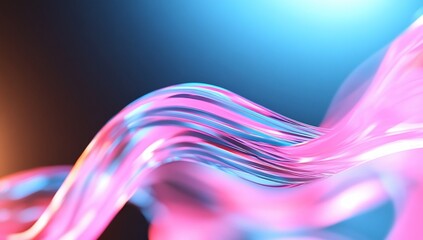 Poster - Abstract Vibrant pink and blue ribbon swirling, background gradient for designs