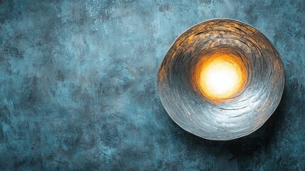 Poster - Illuminated bowl with warm light casting soft shadows creating a cozy ambiance of inner glow and comforting warmth