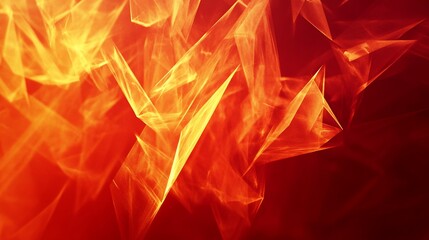 Poster - Abstract Fiery Orange and Red Polygonal Shapes Background Image