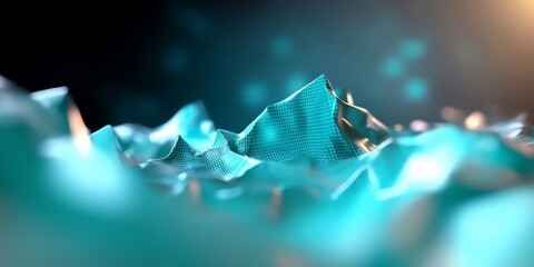 Poster - Abstract geometric landscape with polygonal mountains for modern background