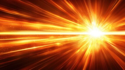 Poster - A stunning bright orange and yellow explosion of light creating a captivating visual impact against a dark background