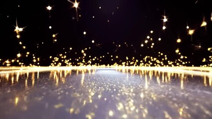 Poster - Shiny surface with twinkling lights and sparkles creating a magical and enchanting atmosphere