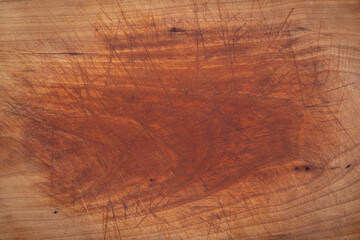 Wall Mural - old wooden chopping board texture background. wooden chopping board with traces of use. old wood bac
