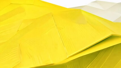 Poster - Yellow Abstract Geometric Hexagon Surface Loop: Clean Minimal Pattern with Bright Waving Motion Background