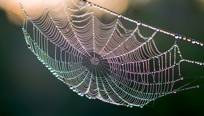 spider web in the morning