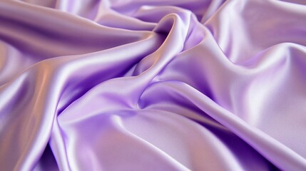 Poster - Flowing lilac satin fabric texture for fashion, decor, background or wallpaper