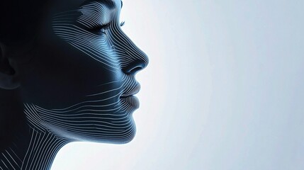 Poster - Contour Lines for Face Lifting and Advertising Concept
