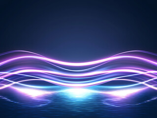 Poster - Dynamic light waves abstract digital art modern design vibrant colors artistic perspective visual concept
