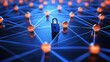 © WS Studio 1985 - Network Connection Security with Lock and Shield in Digital Space