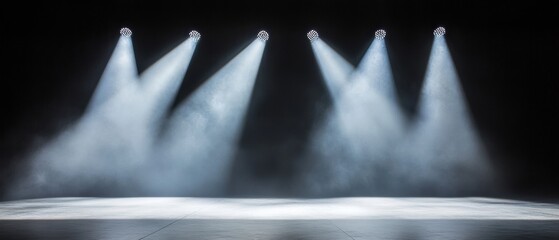 Poster - Cinematic Spotlight Symphony Immersive Performance Art Visual - Dramatic Stage Design for Entertainment Branding and Creative Industry Storytelling