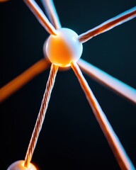 Poster - Quantum Network Visualization Illuminated Connectivity Nodes Revealing Cutting-Edge Digital Infrastructure and Next-Generation Systems Architecture