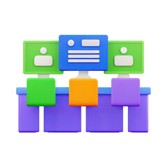 Poster - Colorful Communication Tool Icons Illustrating Connection and Collaboration in Modern Digital Workspace