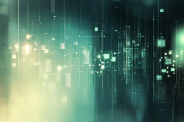 Poster - vibrant abstract background showcasing iot network connections with glowing lights and digital patte