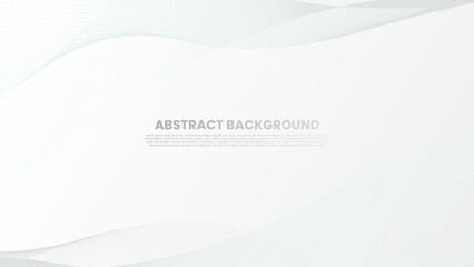 Aufkleber - abstract white background modern design with dynamic line decoration. curve wave technology lines. b