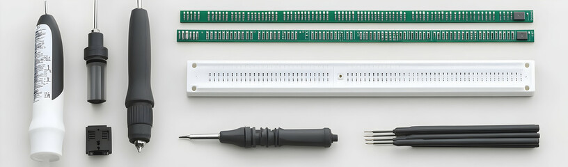 Poster - Electronics kit tools, breadboard, wires