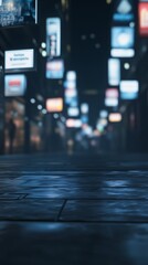 Poster - Clean and Effective Background of a Plain Urban Surface at Night