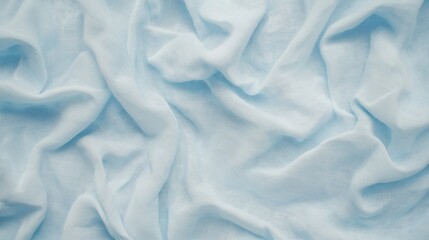 Poster - Soft and Flowing Blue Fabric with Delicate Folds Ideal for Luxury Textiles and Interior Design Concepts