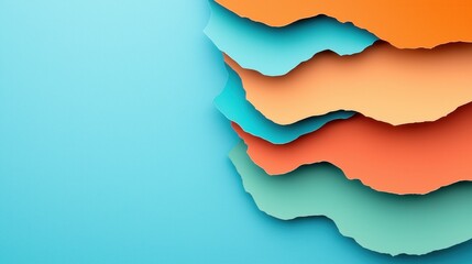 Poster - Artistic Layered Torn Paper Edges for Scrapbooking and Creative Design Projects