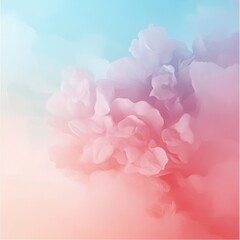 Fototapete - Delicate ethereal fusion of pastel hues blending in a mesmerizing watercolor dreamscape serenity pastel
