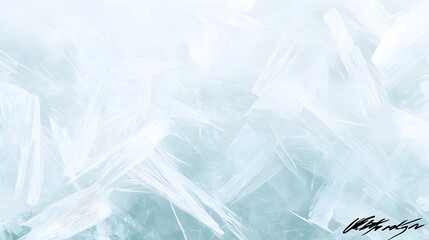 Poster - Abstract White Texture with Subtle Ice and Frosty Hues