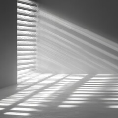 Poster - Window is letting in sunlight, casting shadows on the floor. The room is empty