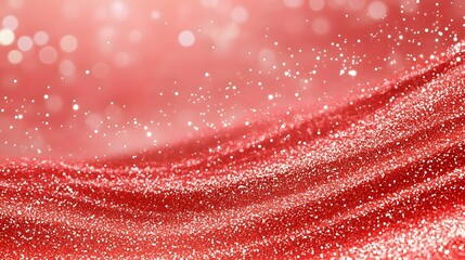 Poster - Sparkling Red Glitter Background with Shimmering Light Effects