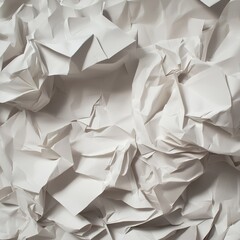 Wall Mural - crumpled paper texture: abstract white background