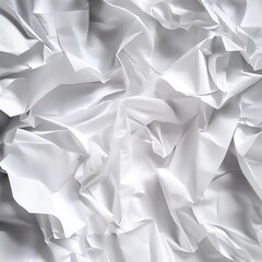 Wall Mural - crumpled paper texture: abstract white background