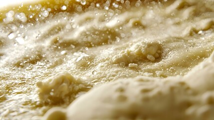 Pizza dough close-up with visible flour