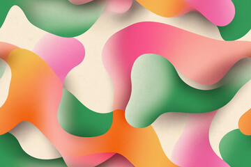 Wall Mural - Colorful gradient abstract shapes background. Modern fluid style texture. Design. Copy space.