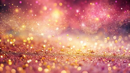 Poster - A festive background with golden sparkles and a soft, pink glow, perfect for celebrating a special occasion.